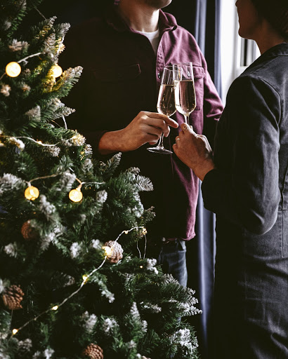 cheers sparkling bordeaux wine christmas tree